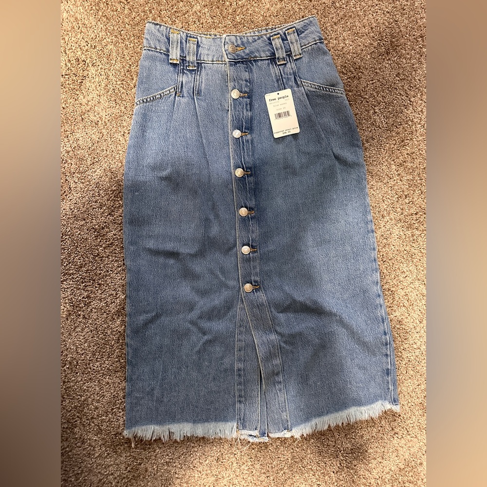 NWT We the free Free people Sydney Midi skirt